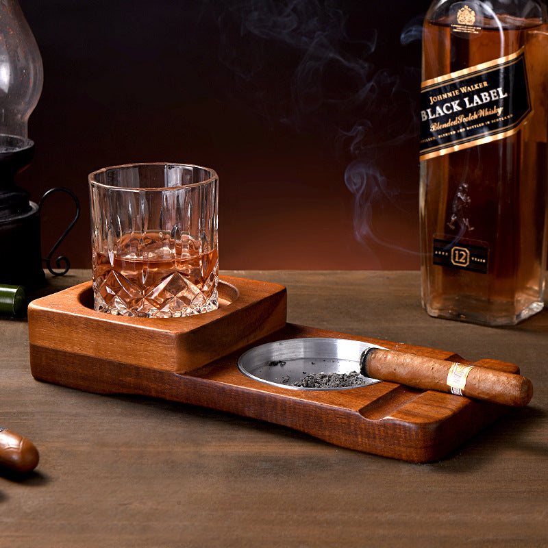 Whiskey Cup Holder with ashtray