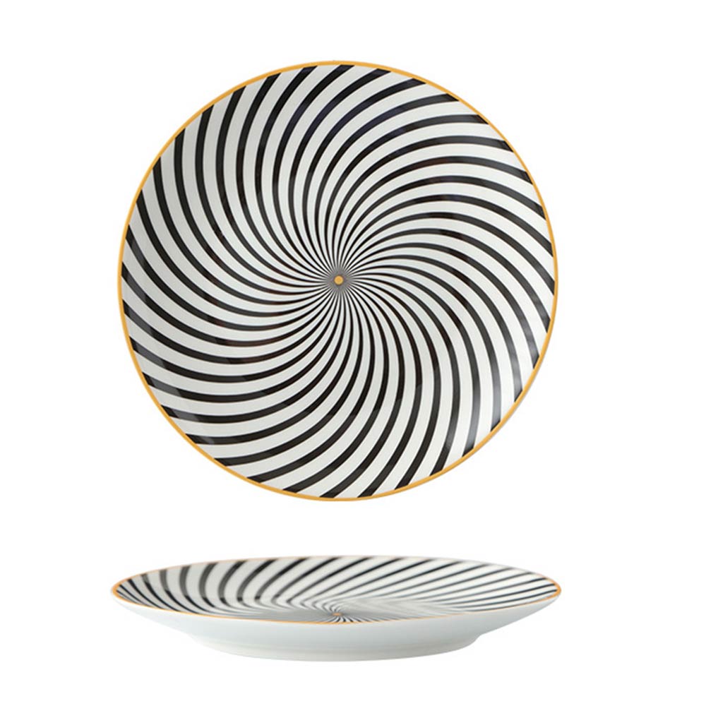 Decorative Ceramic Dishes with Gold Rim