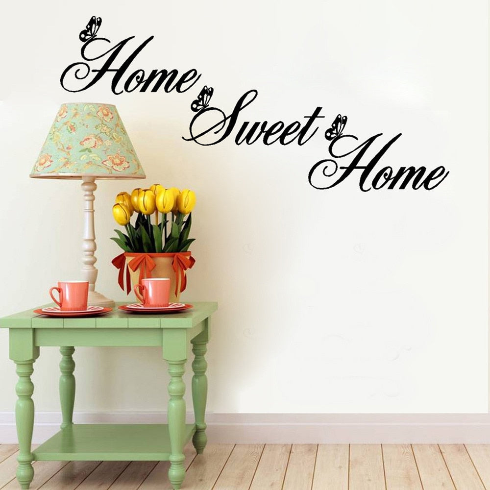 Home sweet home carved wall sticker