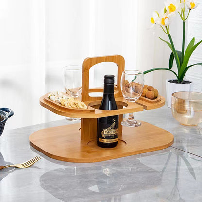 Wooden Wine Rack charcuterie board combo