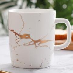 European style golden marbled Ceramic Coffee Mug