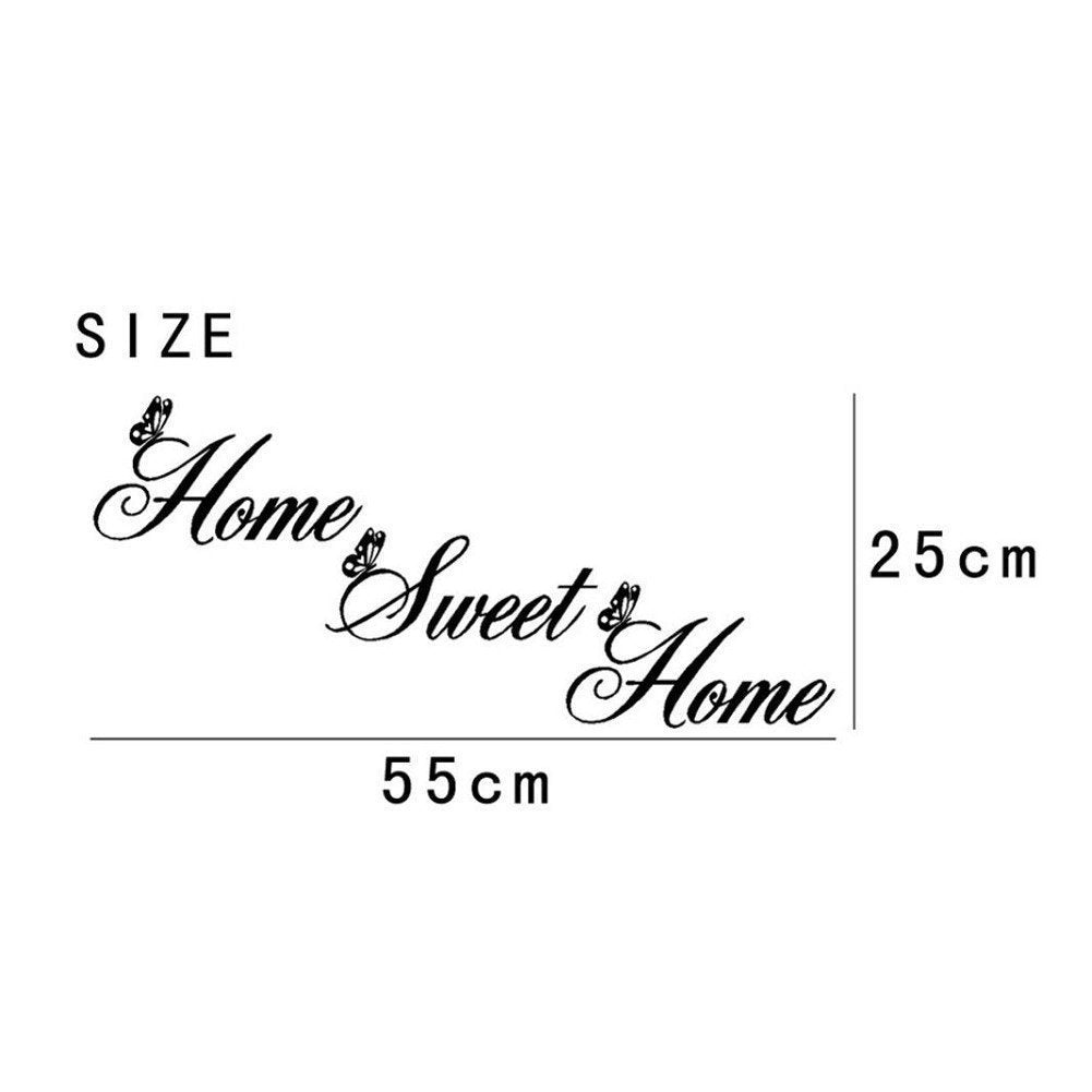 Home sweet home carved wall sticker