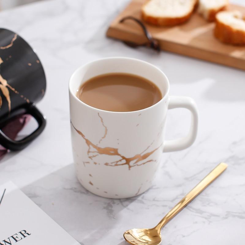 European style golden marbled Ceramic Coffee Mug