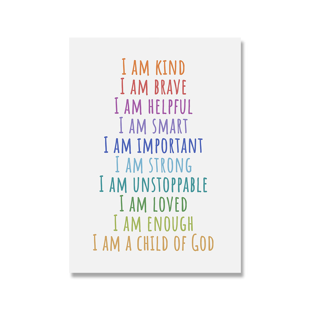 "I AM" Decorative Canvas Art