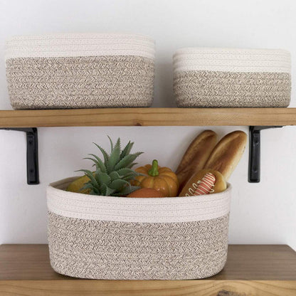 Bathroom Woven Linen Storage Basket