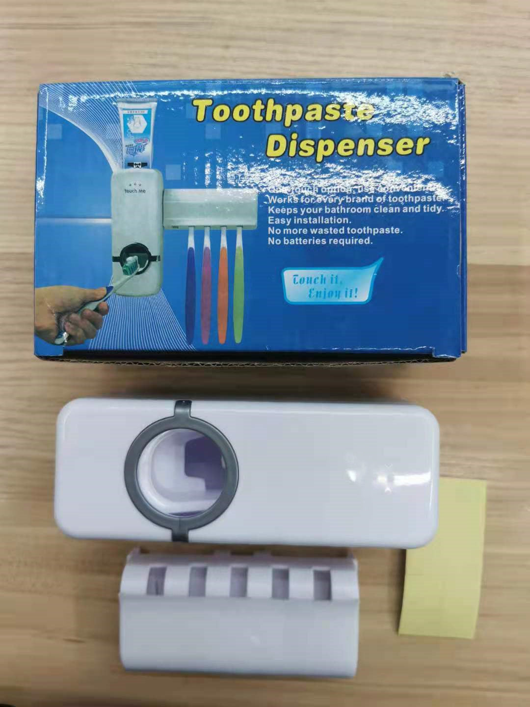 Mounted Toothbrush Holder with ToothPaste Dispenser