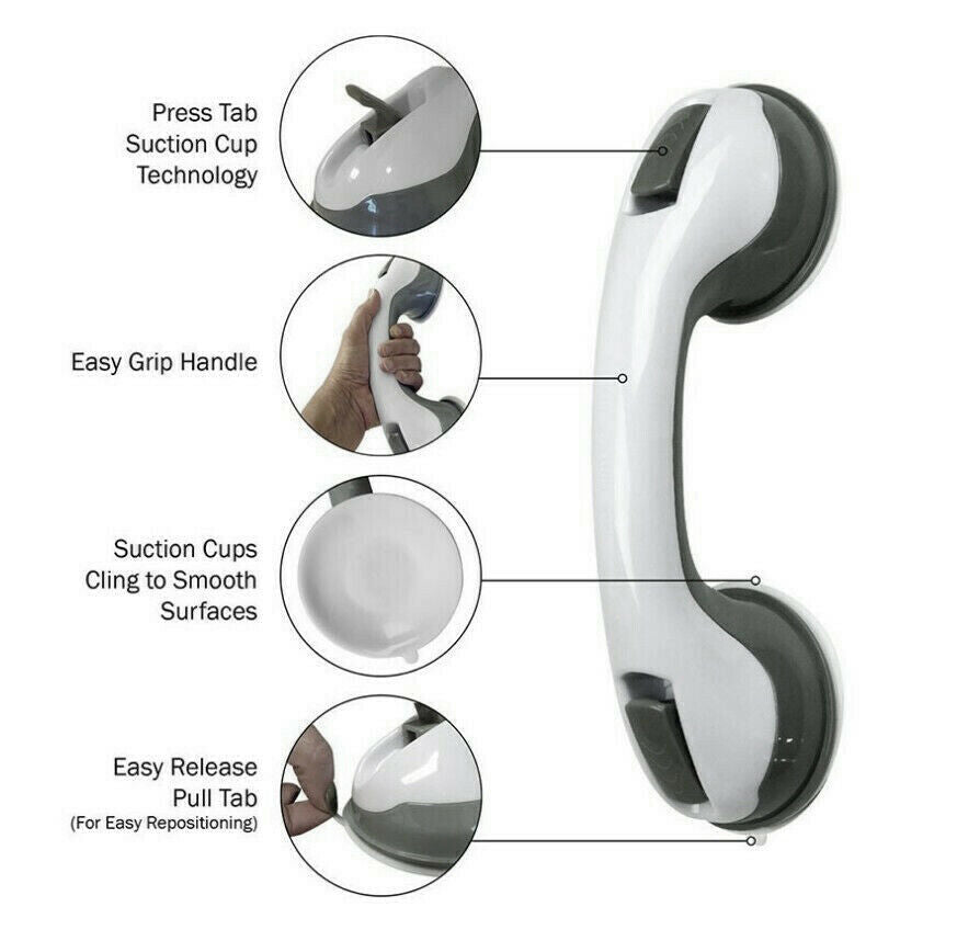 Power Shower Grip Suction Bathroom Handle