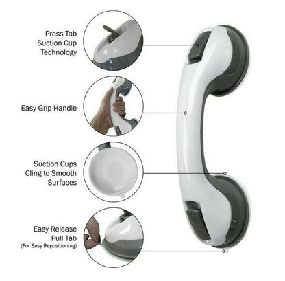 Power Shower Grip Suction Bathroom Handle