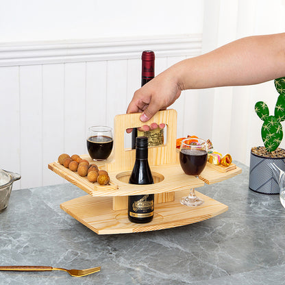 Wooden Wine Rack charcuterie board combo