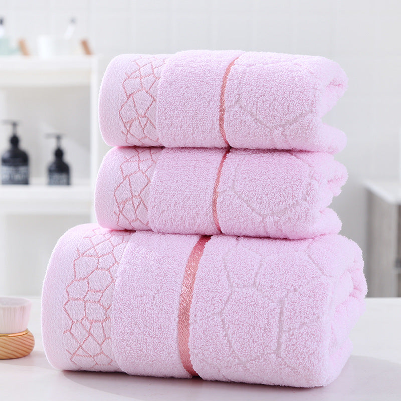 Simple Three-piece Premium Cotton Towel Set