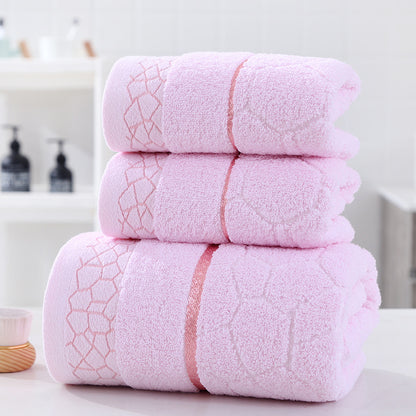 Simple Three-piece Premium Cotton Towel Set